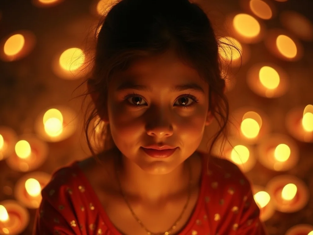 Diwali Light Portrait generated sample